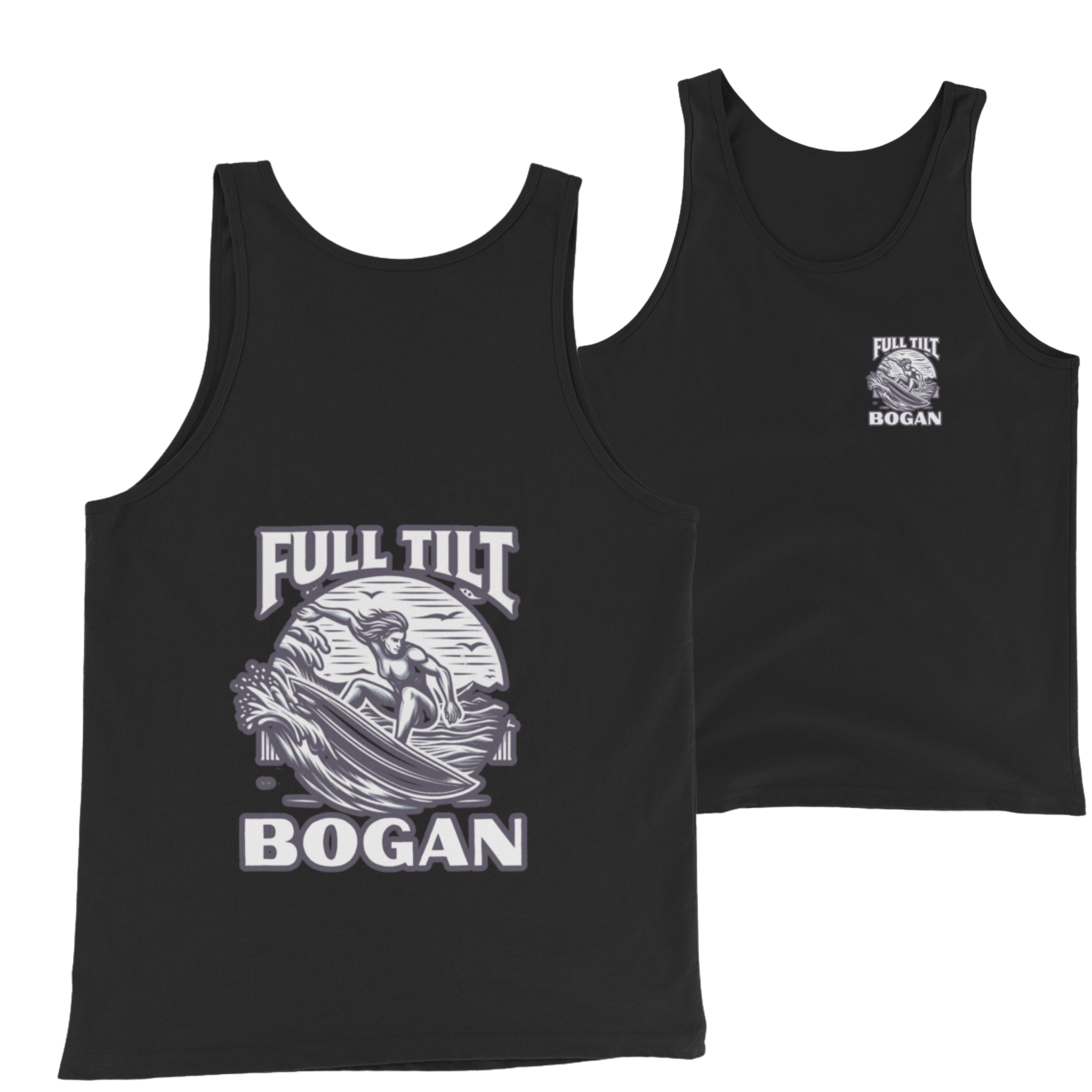 Full Tilt Bogan Surfing Range- Adult Singlet