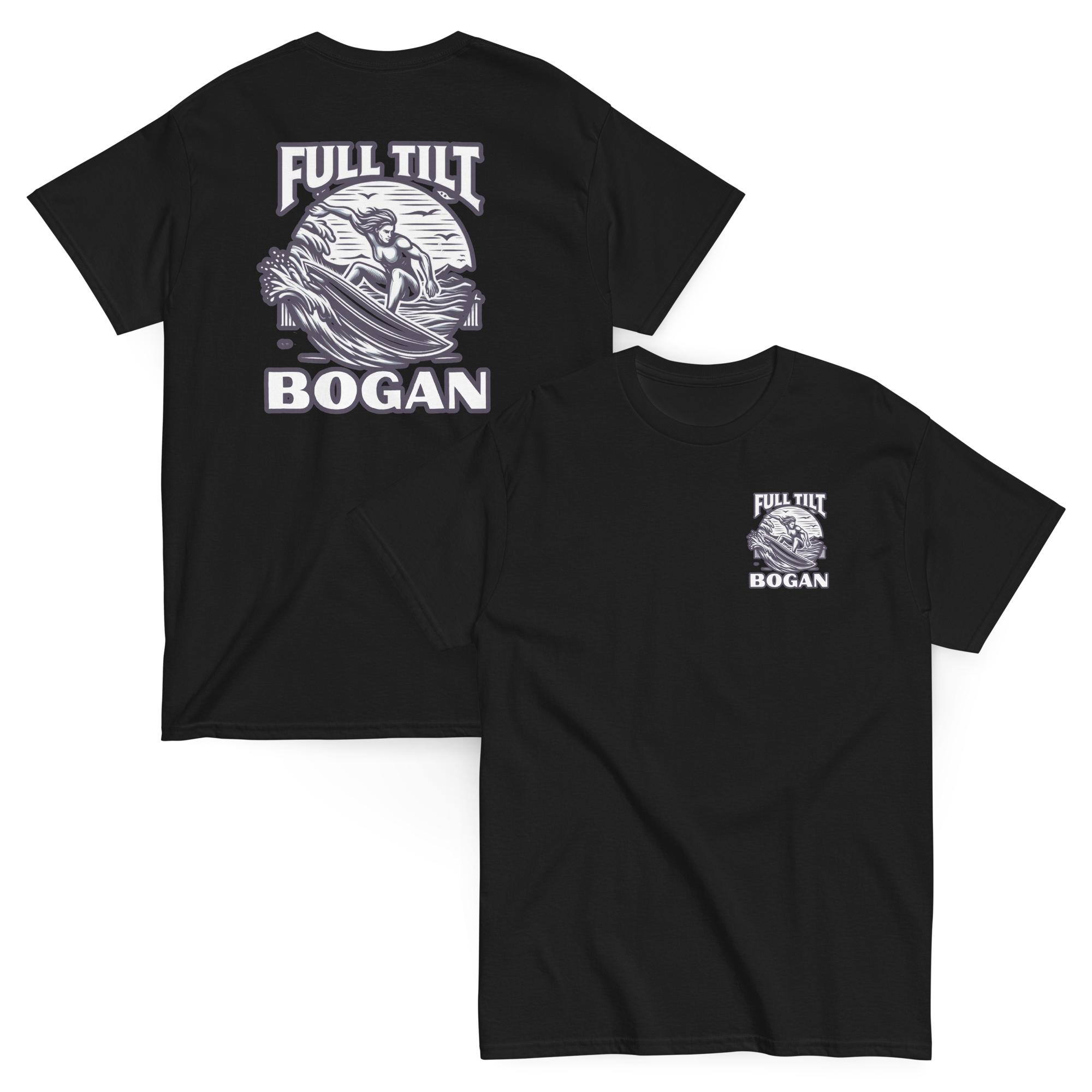 Full Tilt Bogan Surfing Range- Adult Tee