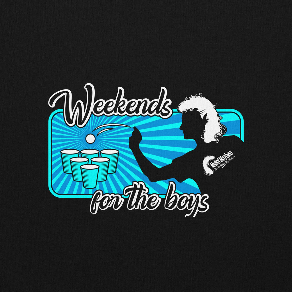 Mullet Mayhem Weekends For The Boys Shots Adult Tee